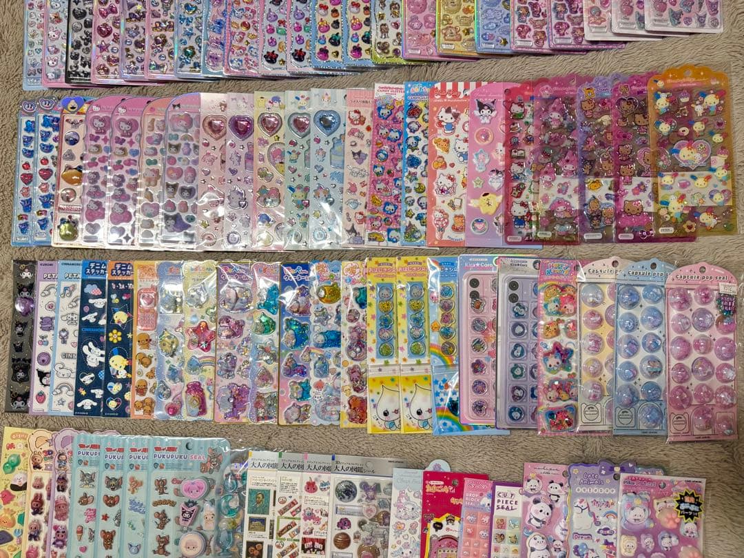 正規品 ボンボンドロップシール　たまごっち　和柄　サンリオ　ちいかわ　計116枚