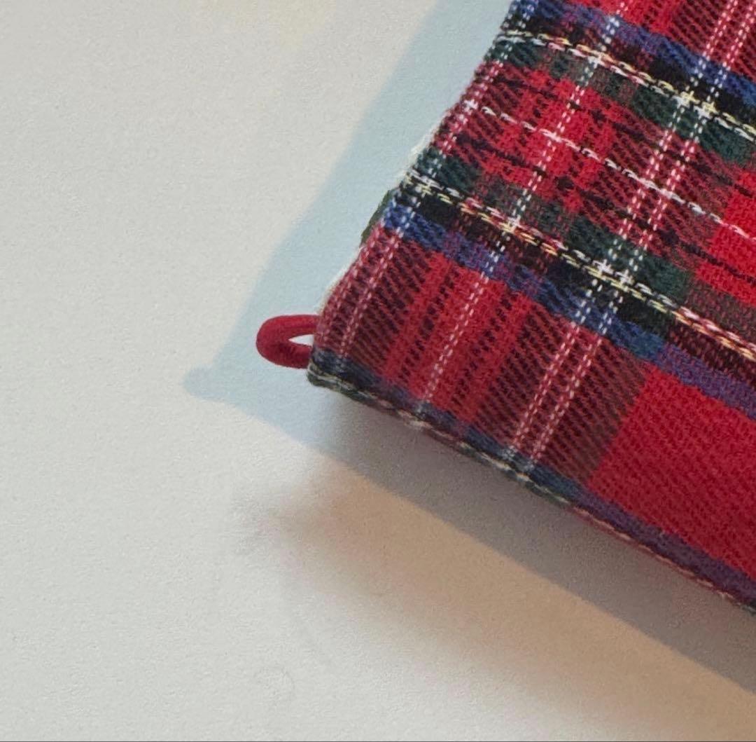 バインダーカバー 赤チェック クリスマス A6 韓国 貯金 - メルカリ