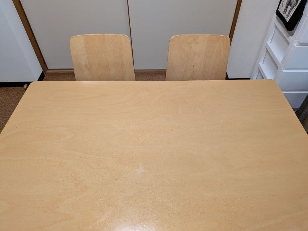 ニトリ　NITORI ダイニングテーブル　ナチュラルウッド 4人掛け テーブル