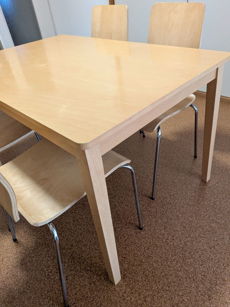 ニトリ　NITORI ダイニングテーブル　ナチュラルウッド 4人掛け テーブル