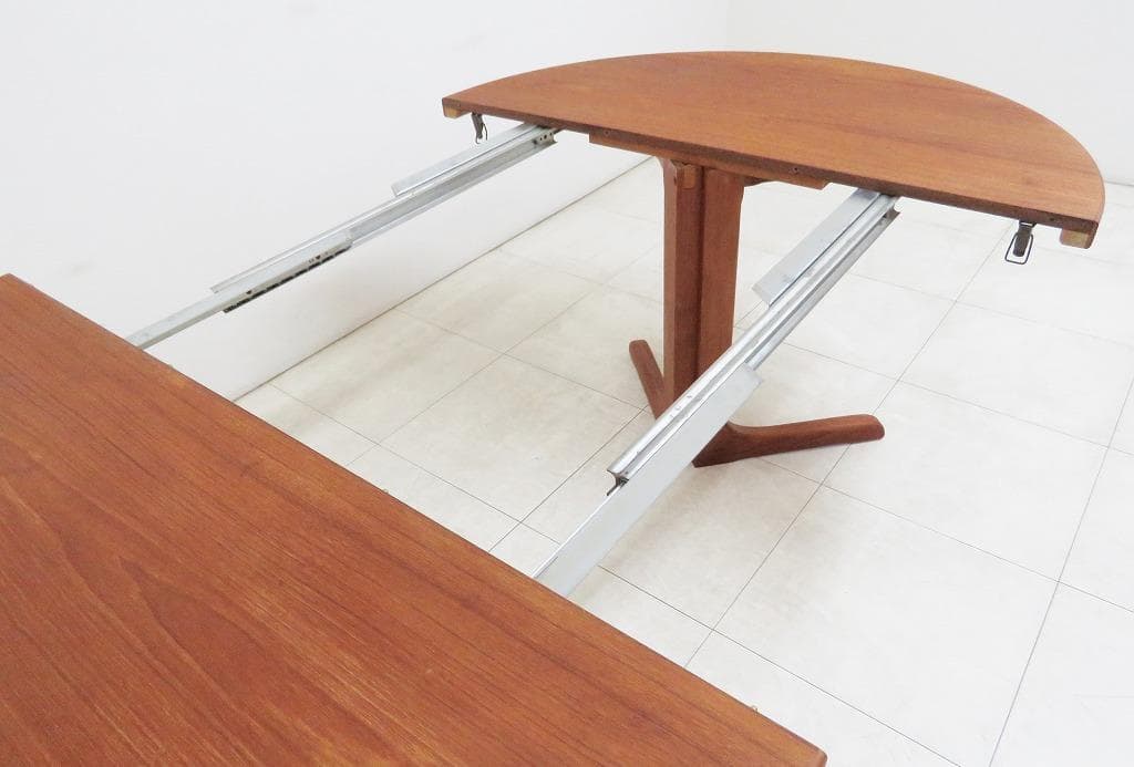 北欧 デンマーク ヴィンテージ エクステンション ダイニングテーブル チーク拡張