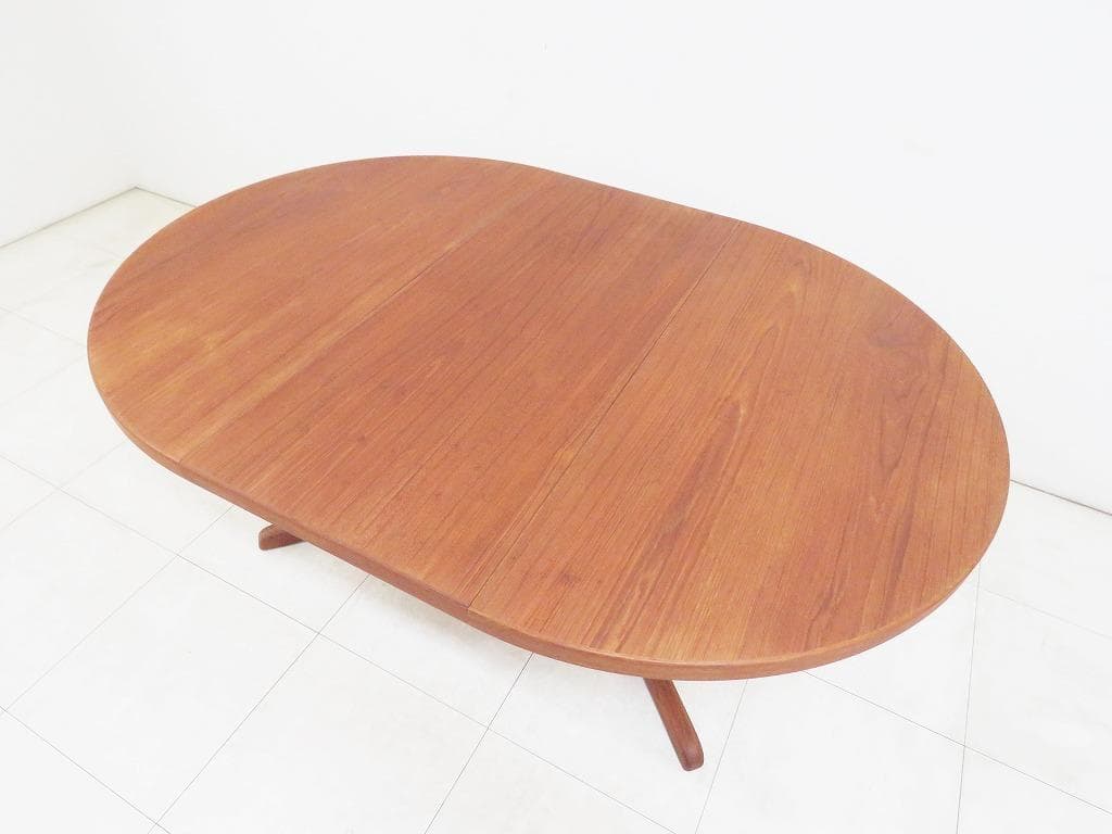 北欧 デンマーク ヴィンテージ エクステンション ダイニングテーブル チーク拡張