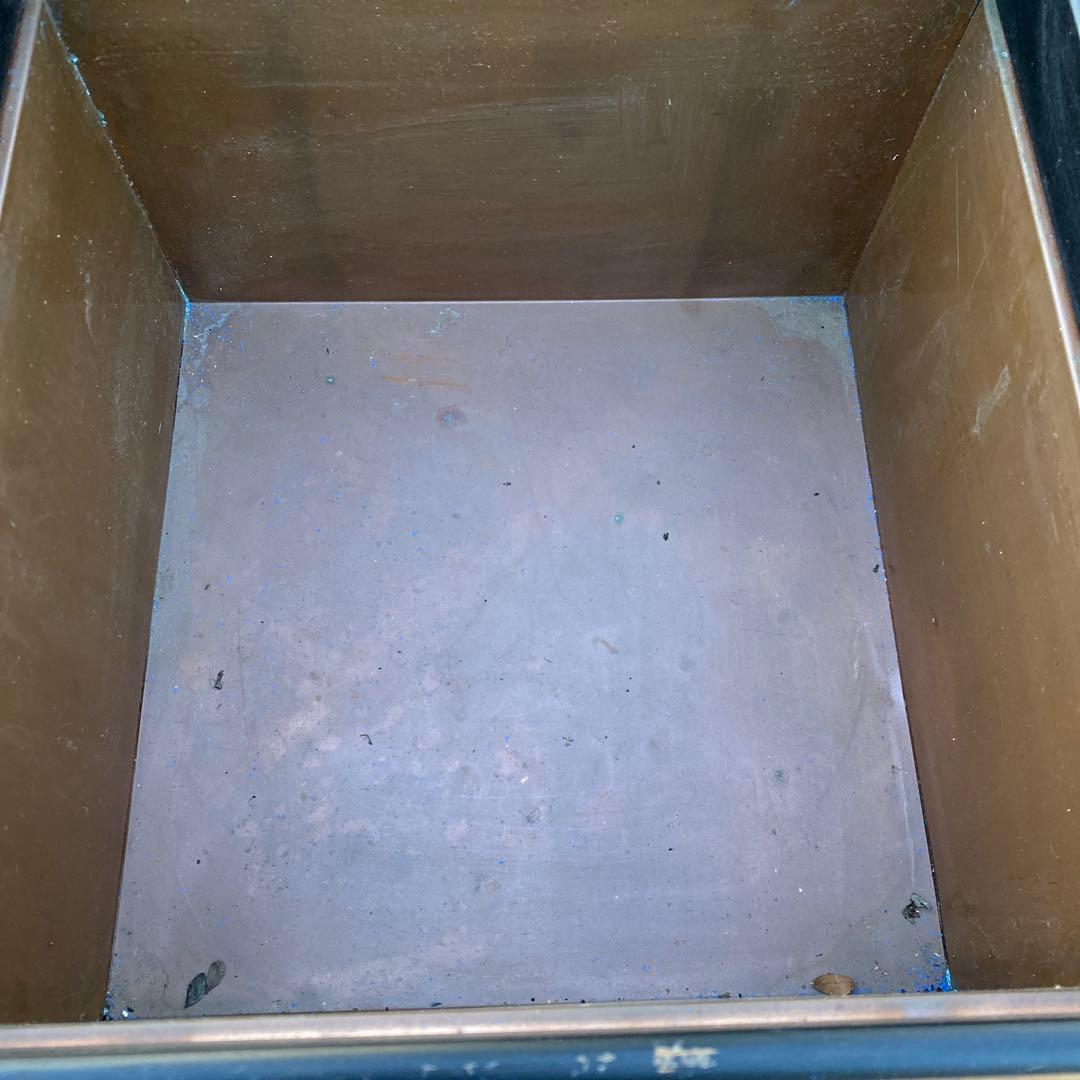 昭和レトロ 木製 角火鉢 手火鉢 真鍮製火箸 囲炉裏 古民家 古道具