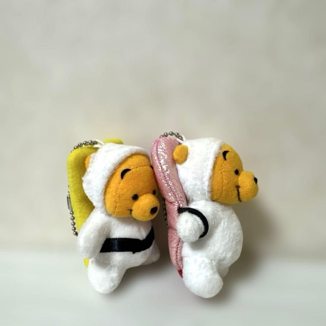 くまのプーさん　ディズニー　マスコット　キーチェーン　ぬいぐるみ　お寿司　美品