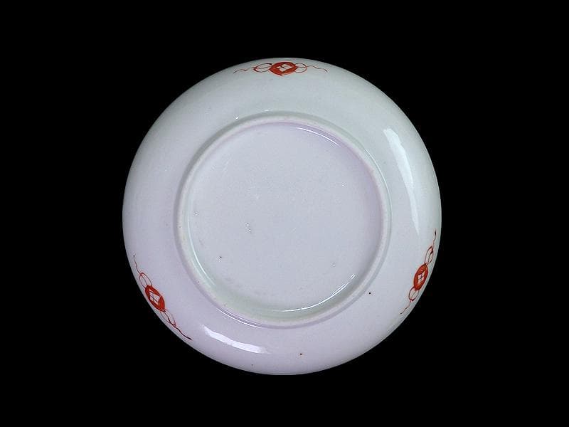 古伊万里　金襴手　竜田川に紅葉の図　５寸皿　C105AS-CZb