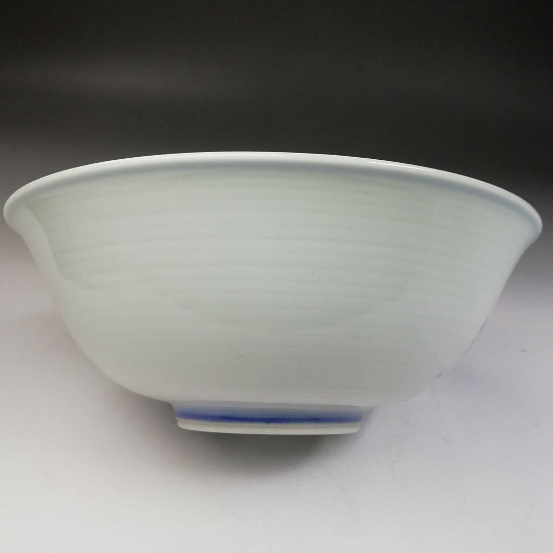 T730 茶碗 『染付 糸目 沢蟹』『平茶碗』『幸風 造』 共箱 抹茶碗