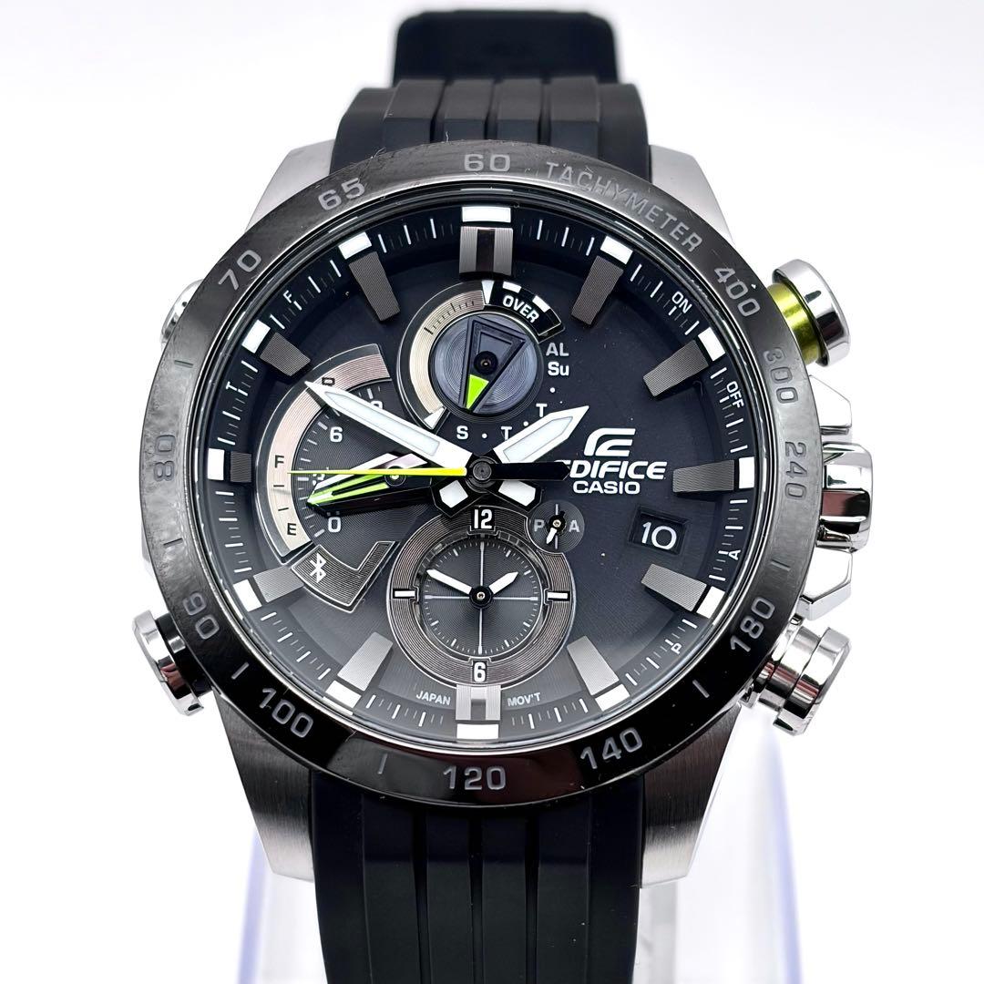 カシオ エディフィス スマートウォッチ Bluetooth クロノグラフ 稼働品