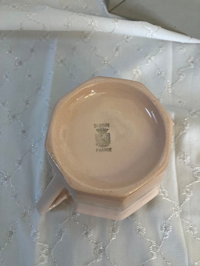 《希少》フランス　アンティーク　八角形 シュガーポット　ディゴワン　サルグミンヌ