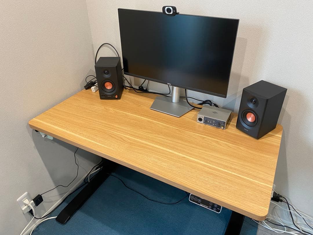 FlexiSpot E7 Pro 電動昇降デスク メープル天板付き 120cm