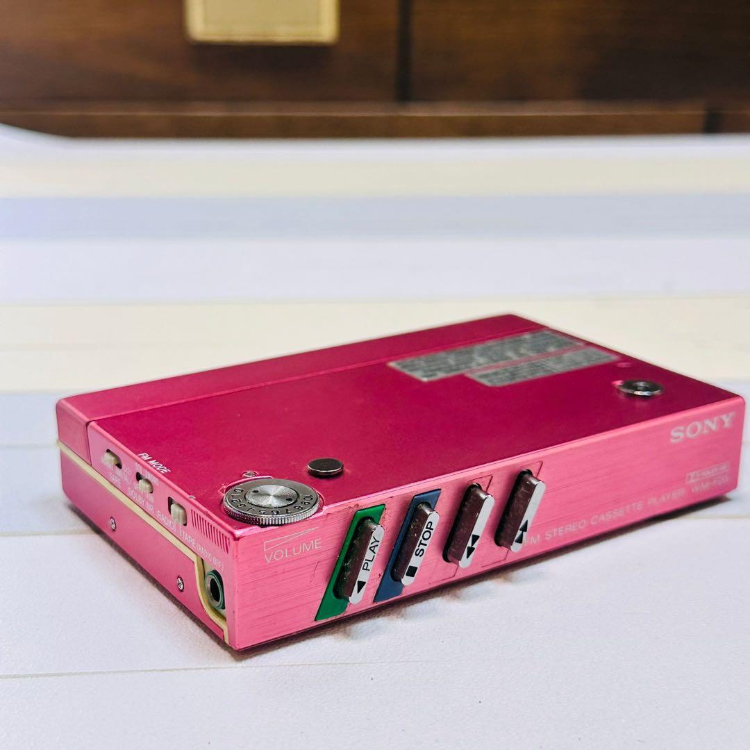 SONY WM-F20 カセットプレーヤー ピンク 動作品 SONY FM STEREO