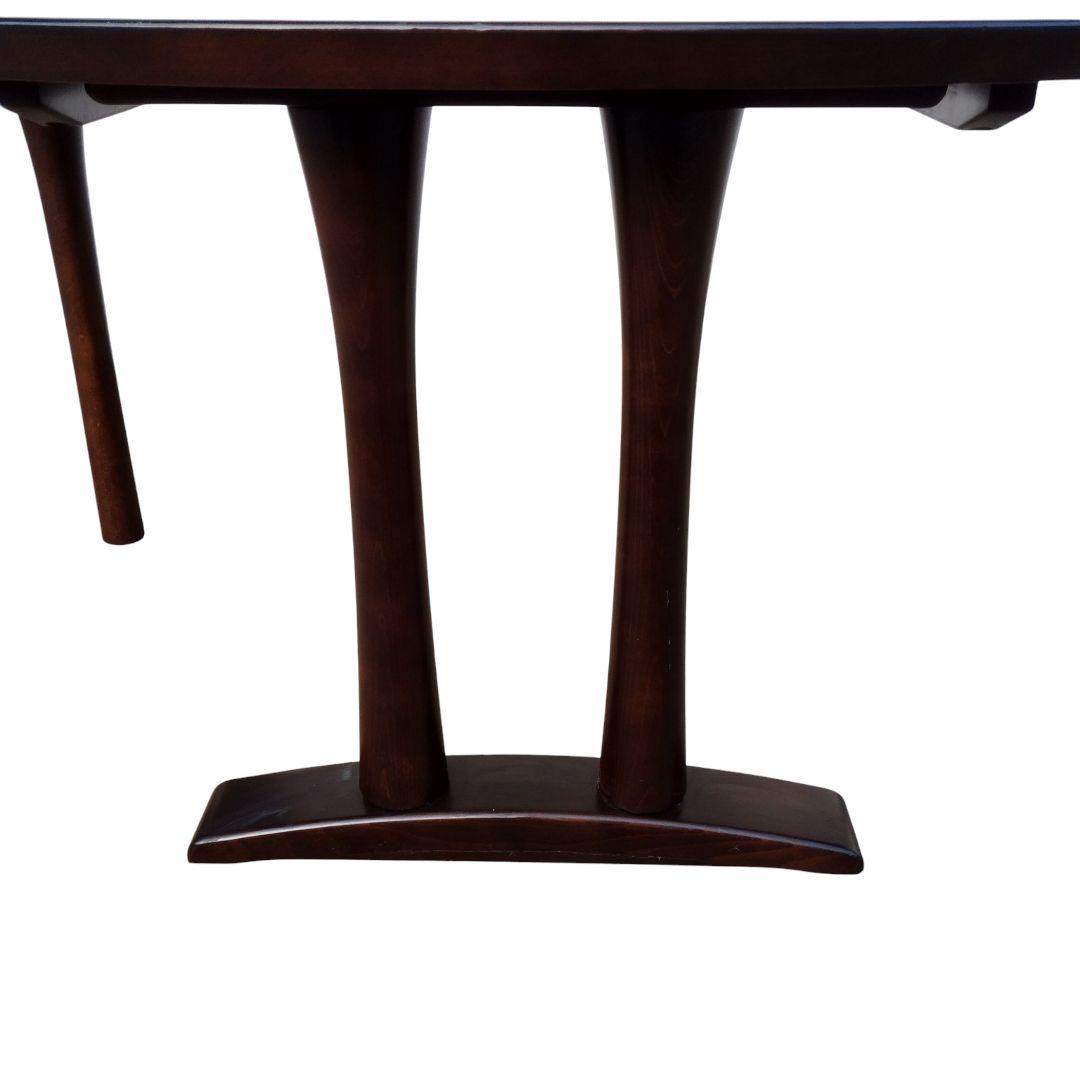 karimoku カリモク 半月 やや半円 ダイニングテーブル 食卓 ブラウン