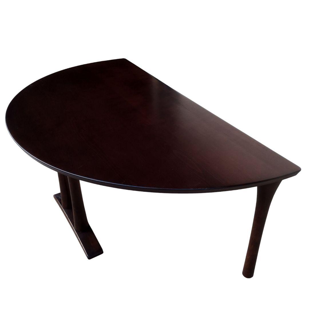 karimoku カリモク 半月 やや半円 ダイニングテーブル 食卓 ブラウン