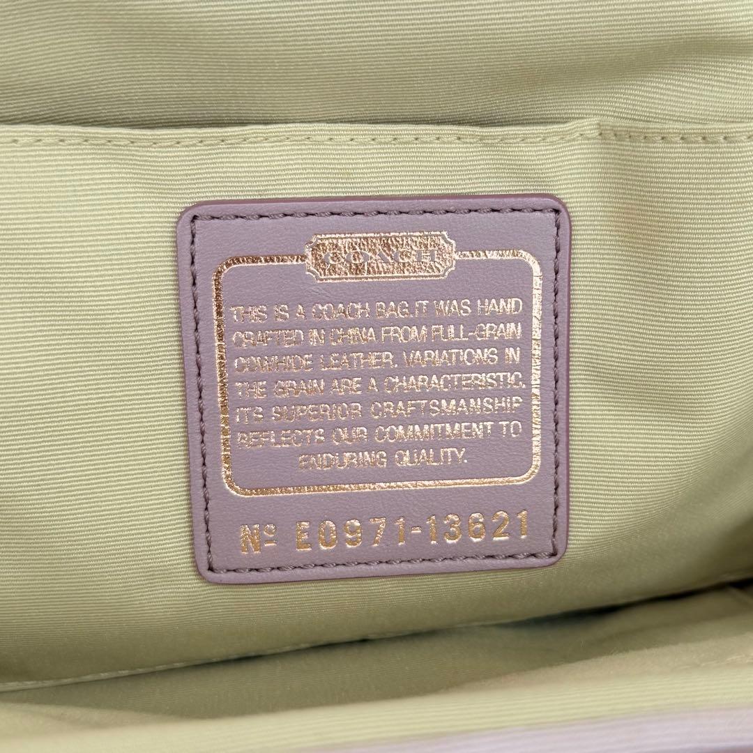 バッグ Coach Parker Leather Kisslock Shoulder