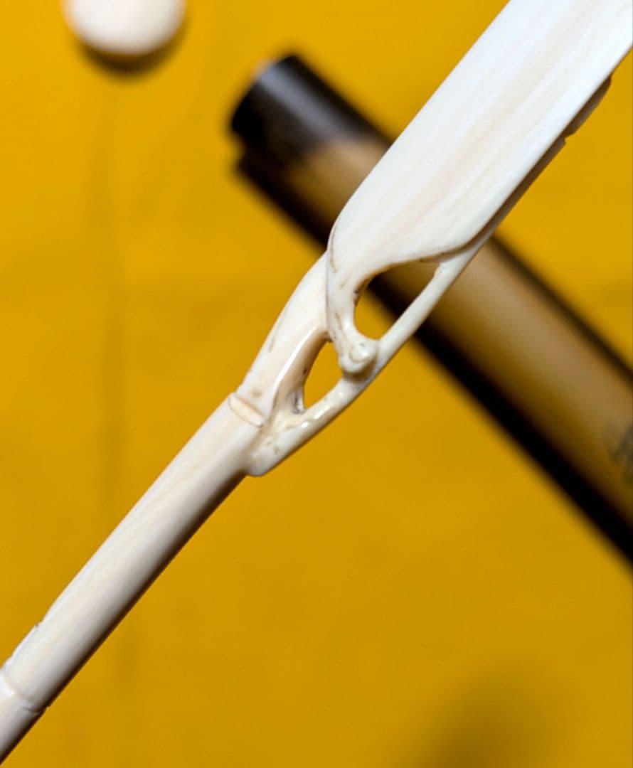 閉店売り尽し】手彫茶杓 笹之葉型 短寸（箱入仕