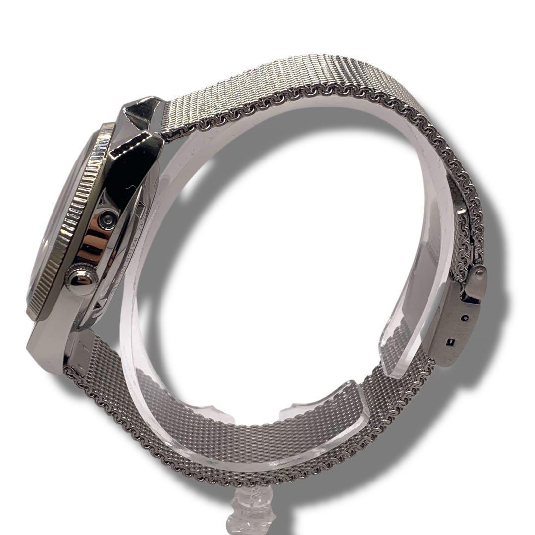 オリエント ORIENT 腕時計　スリースター　自動巻き　ピンク　裏スケ