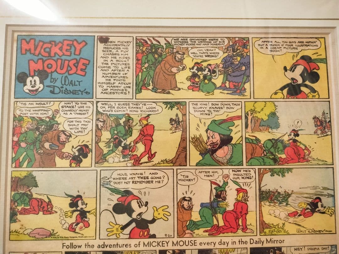 ★激レア★ミッキー&ドナルド　アートパネル　コミックシート