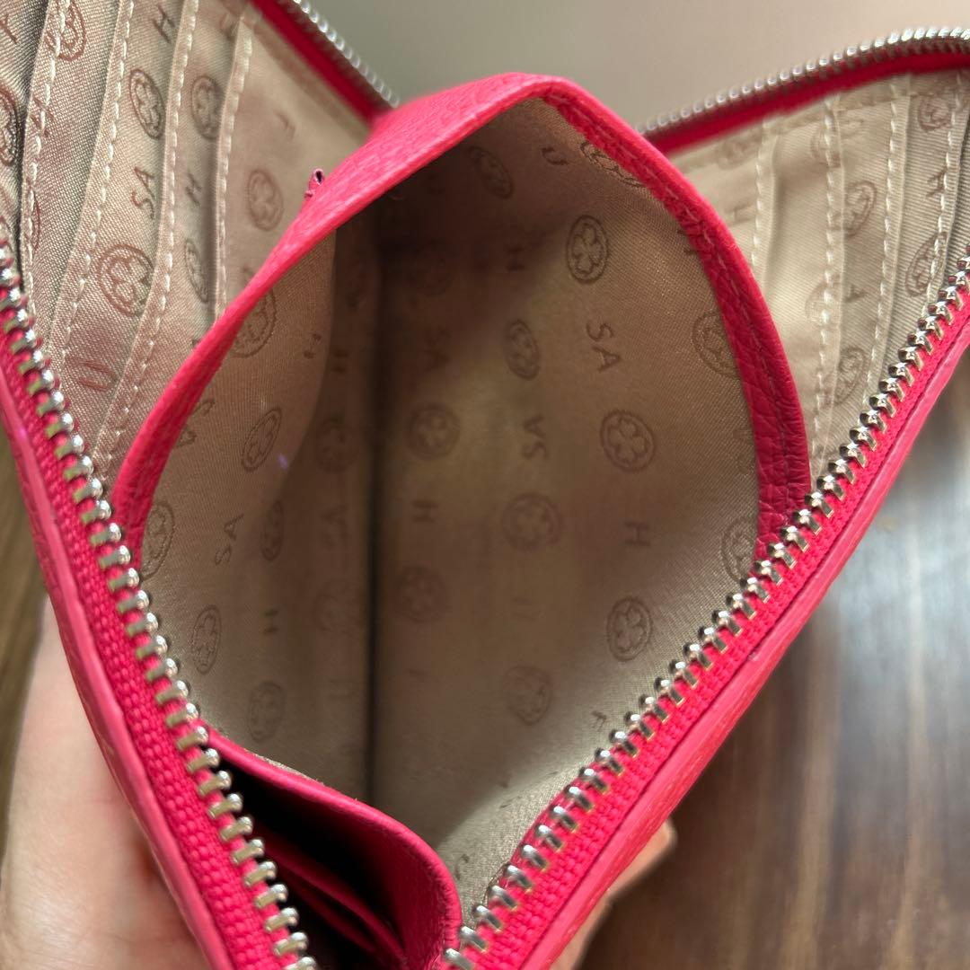 お値下げ！サロンドアルファード　ピンクＬ字ミニ財布