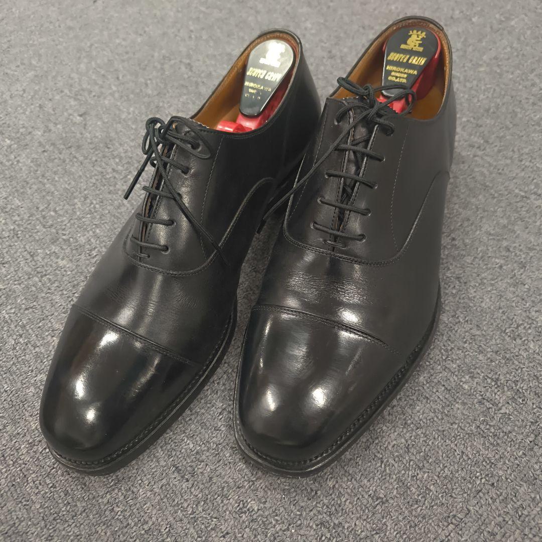 ★美品★スコッチグレイン★ストレートチップ黒26cm