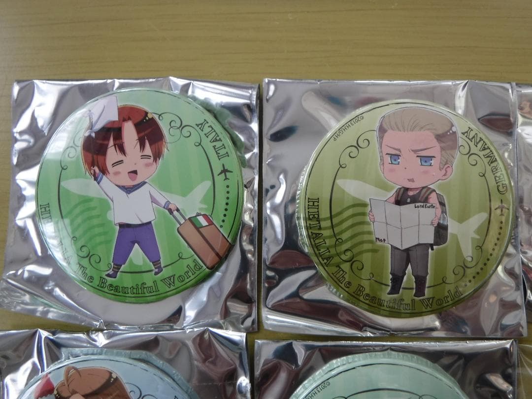 ◇ ヘタリア トラベル缶バッジくじ 全9種セット イギリス・アメリカ