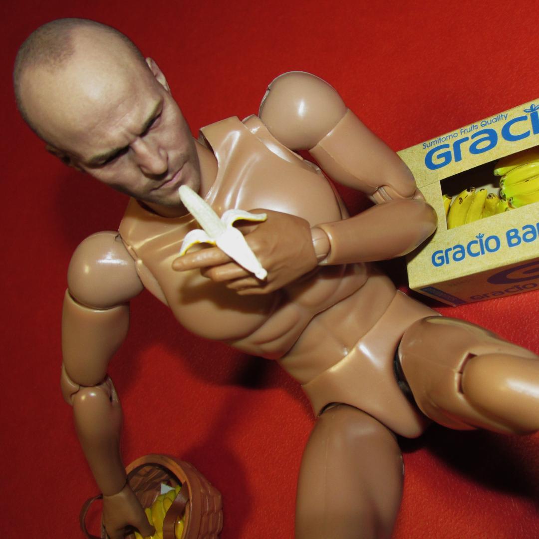✳️ステ〇サム似✳️ 1/6 フィギュア バナナを食べる男性素体 中古品