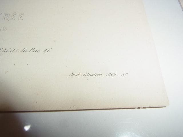 1866年銅版画◇フランス ファッション誌『ラ・モード・イリュストレ』No.39