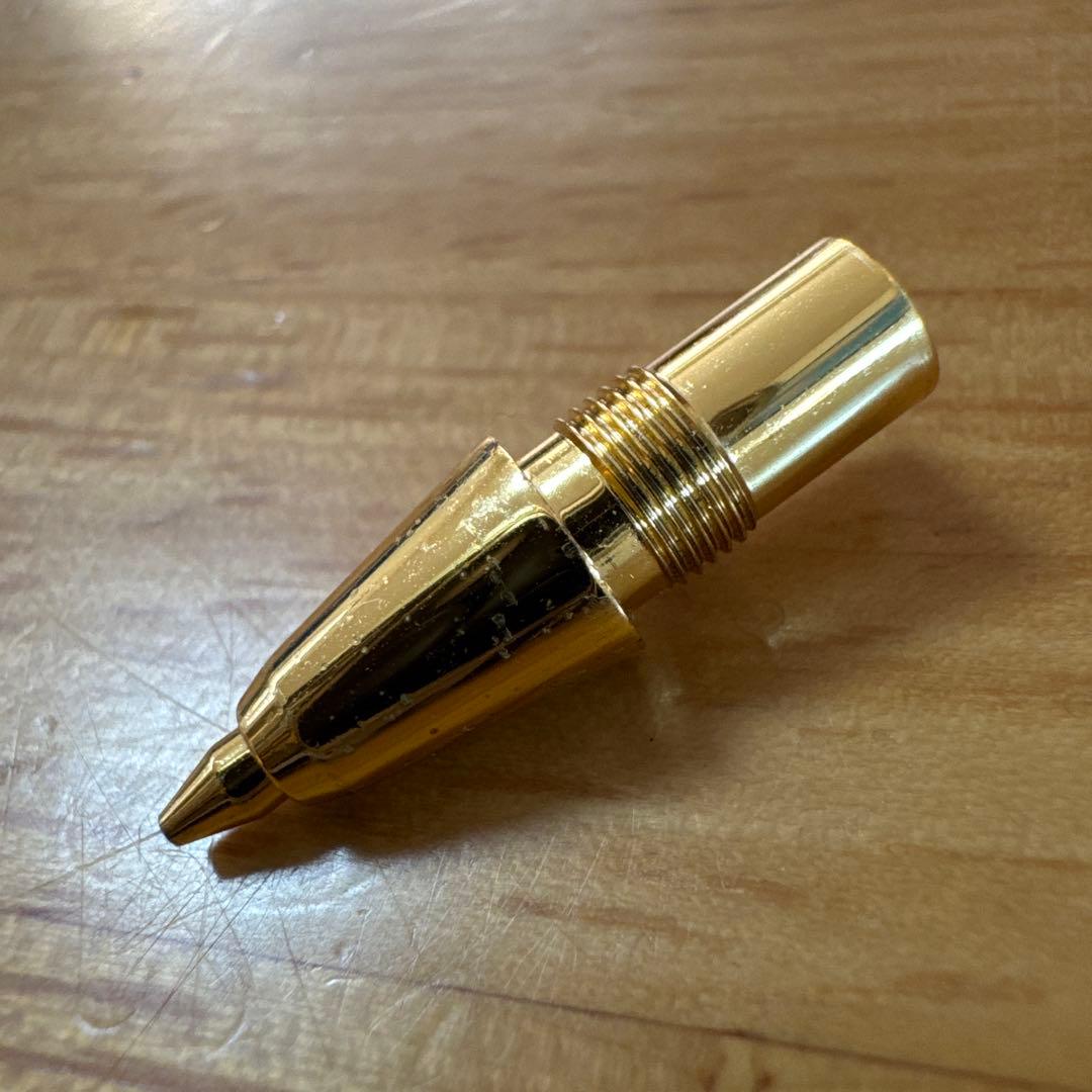 貴重 野原工芸 固定式口金 先端部品 GOLD ゴールド 金 シャーペン 木軸