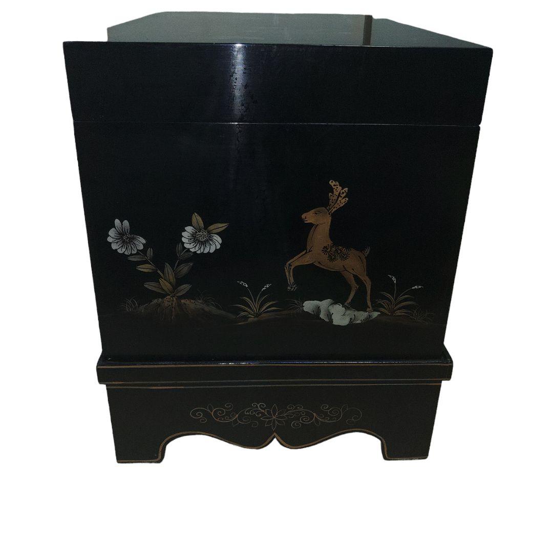 中国キャビネット 漆細工? 武人図