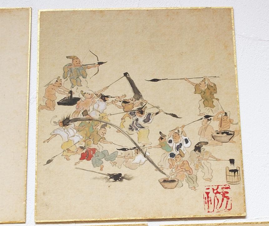 【真筆】◆『 尾形光琳 絹本 人物 五枚 』◆検）尾形乾山 俵屋宗達 本阿弥光悦