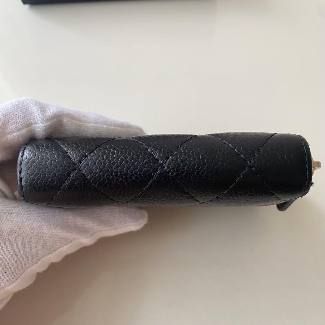 【美品】CHANEL クラシック ジップ パース ブラック