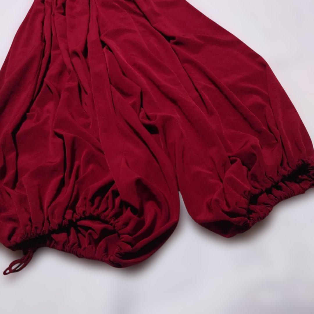 ワイズY's 22aw トリアセテートデシン　サルエルパンツ　赤