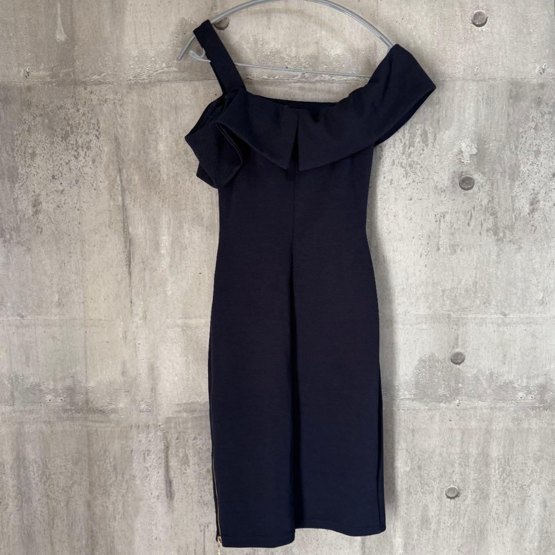 Veautt ヴュート 【XS】 オフショルダー タイトドレス ネイビー