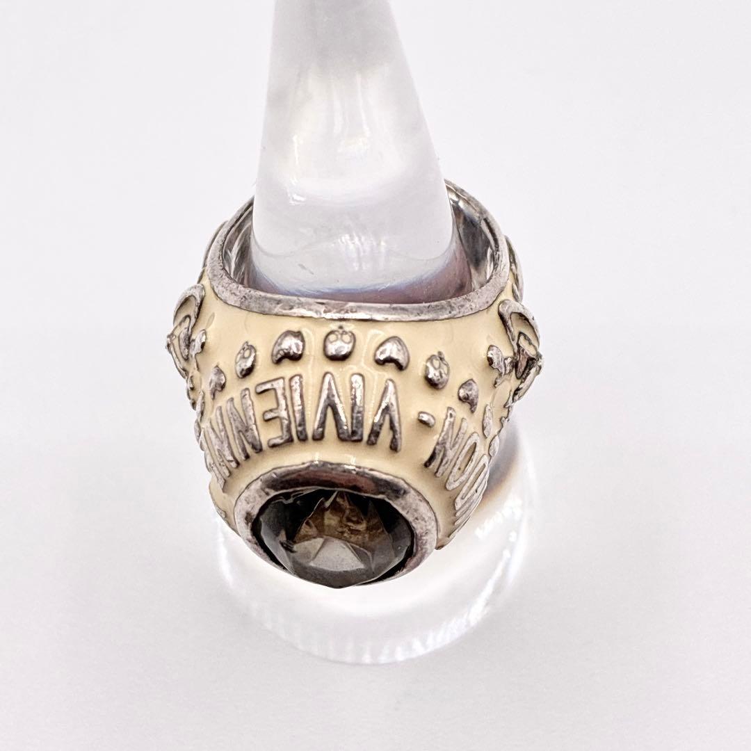 ヴィヴィアンウエストウッド　カレッジリング　スカル　ドクロ　オーブ　10号