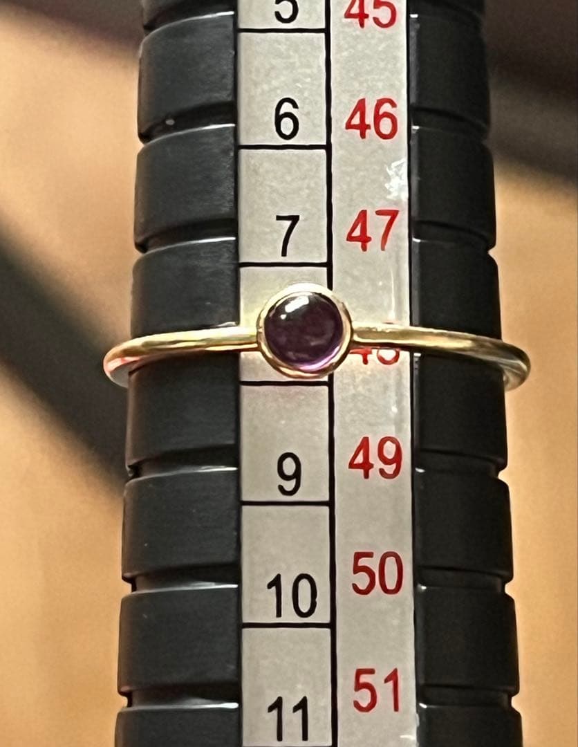 K10 アメジスト シンプルリング 8号