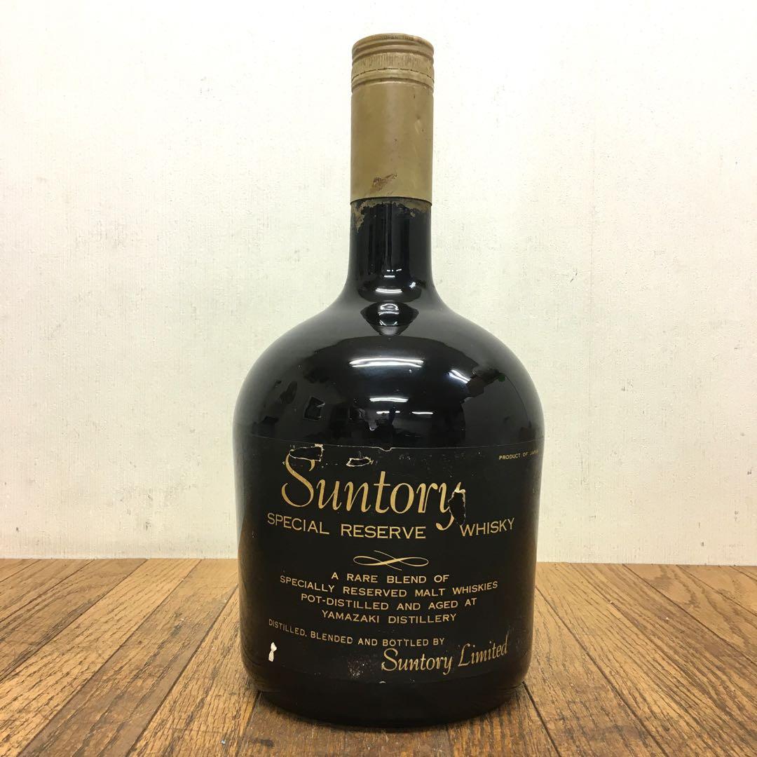 未開栓/サントリーリザーブ/特大ボトル/オブジェ/台座付き/ウイスキー
