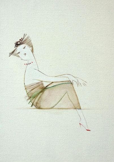 油絵 菅家令子 絵 絵画 インテリア 額付(黒) F4-080315 人物 女性