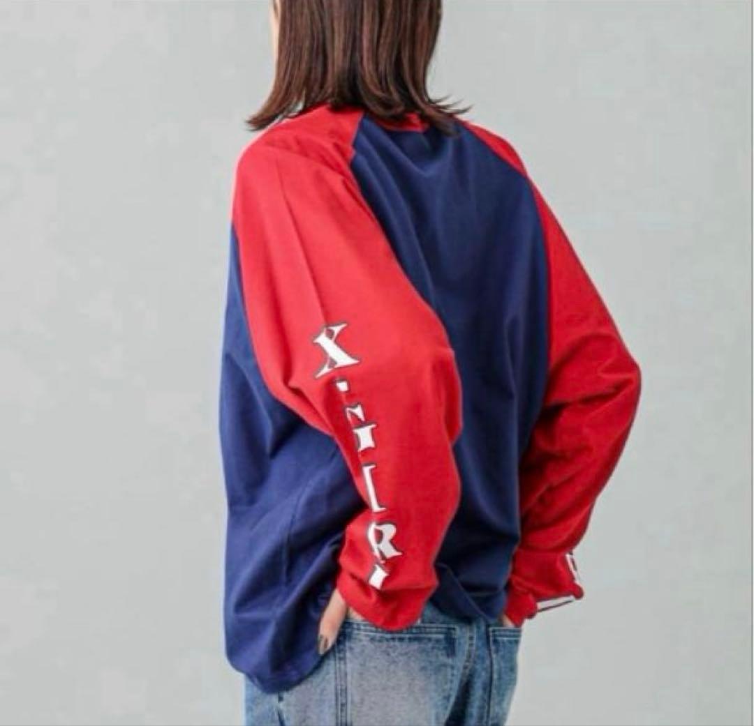 《入手困難品》あいみょん着用‼️X-girl ロンTネイビー長袖リンガーTシャツ