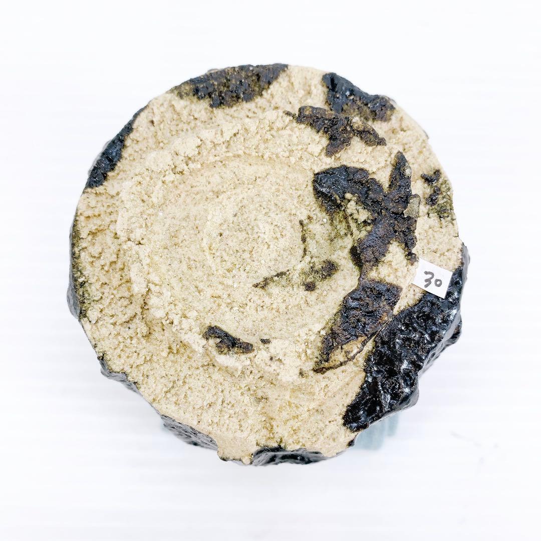 山田　和　作　引出　黒　手斧目　ぐい呑 アンティーク　陶芸　芸術品　骨董品