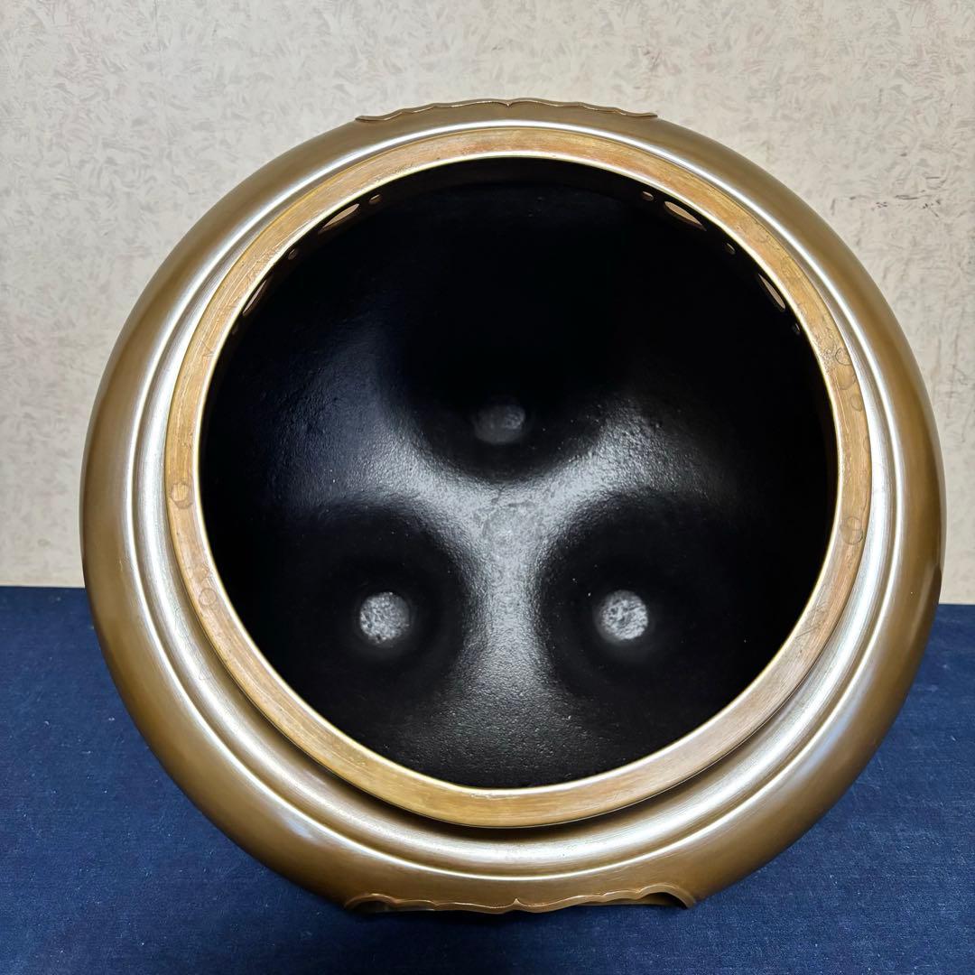 風炉/茶釜/電熱器/銀摘/唐銅朝鮮風炉釜/野々田電熱器/金森紹