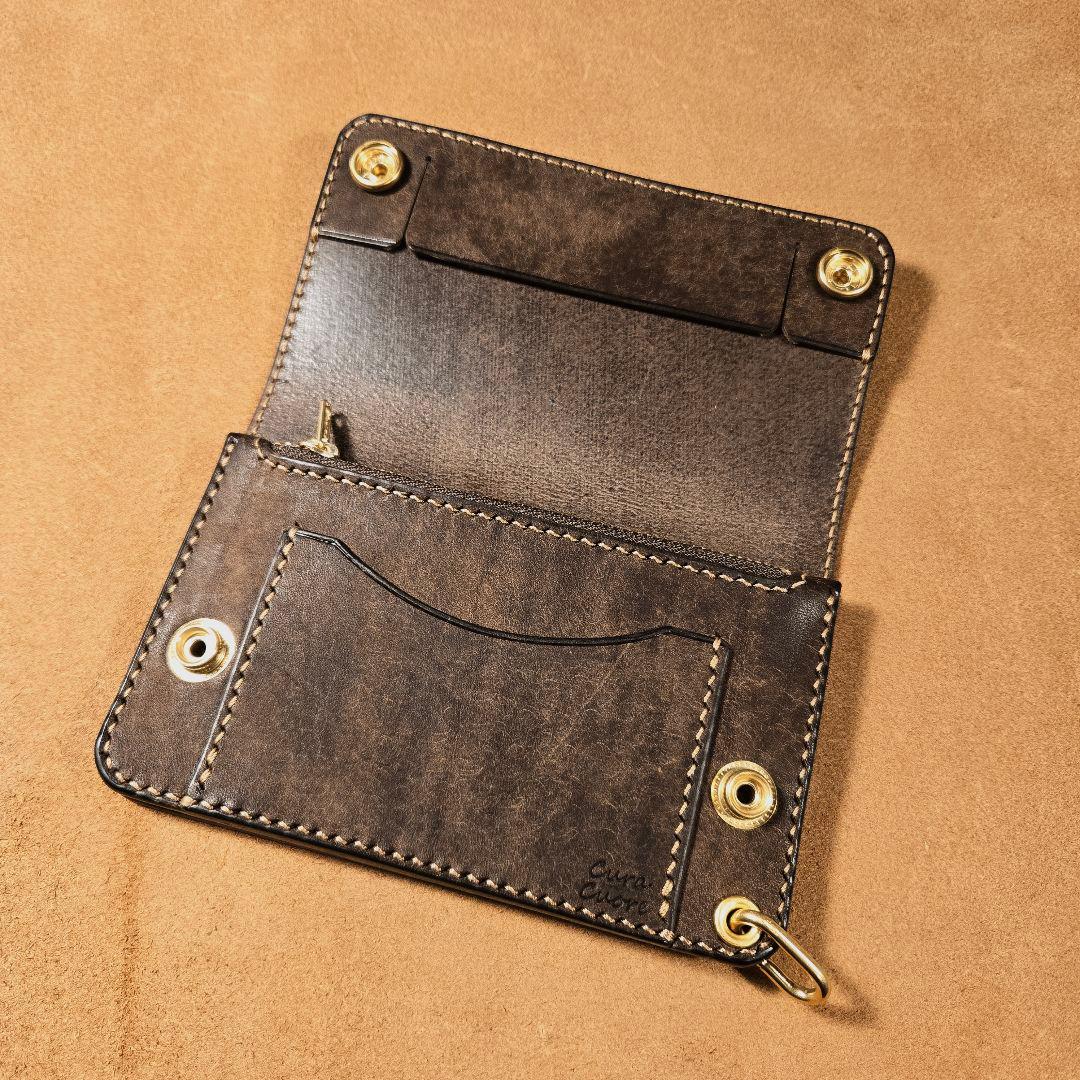 269ミドル トラッカーウォレット イタリアンレザーMARGOTダークブラウン