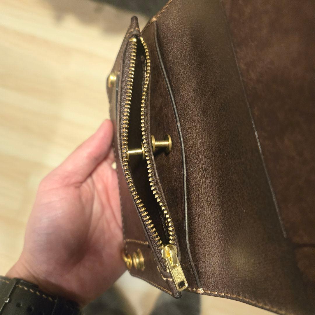 269ミドル トラッカーウォレット イタリアンレザーMARGOTダークブラウン