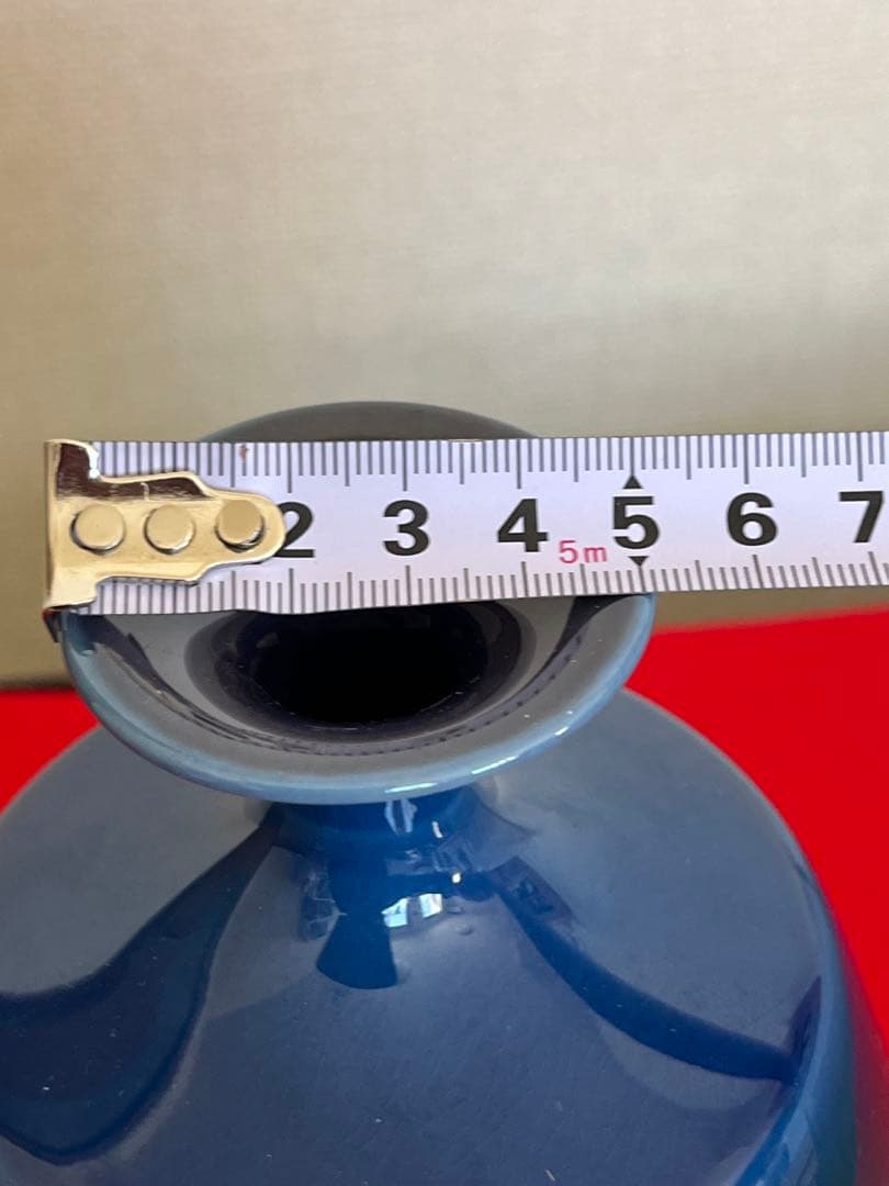 人間国宝 柳雨軒 三代 徳田八十吉 碧明釉 壺 管理T250 共箱