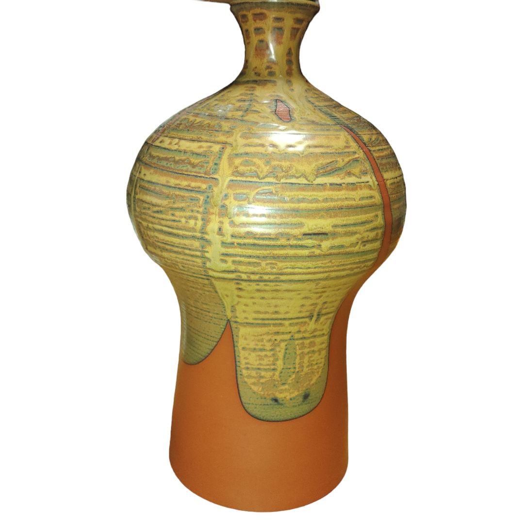 佐渡無名異焼 佐州窯 渡辺陶三 瓶子 高さ28cm佐渡無名異焼 佐州窯 渡辺