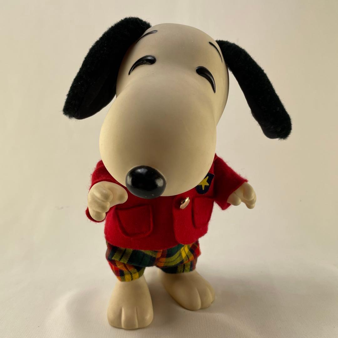 ヴィンテージスヌーピー ソフビフィギュア 赤いジャケット