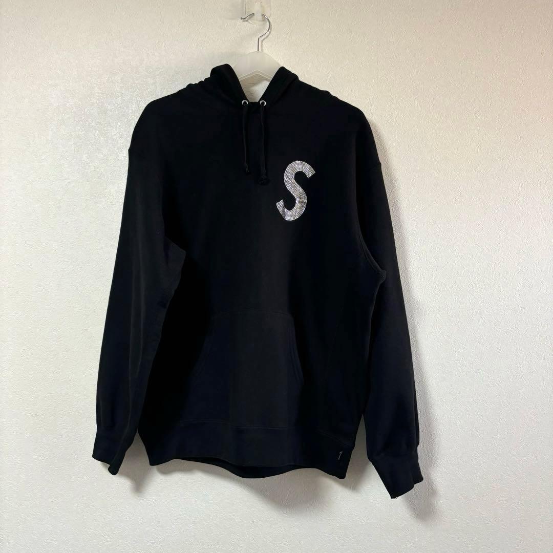 supreme シュプリーム　Swarovski S Logo Hooded M