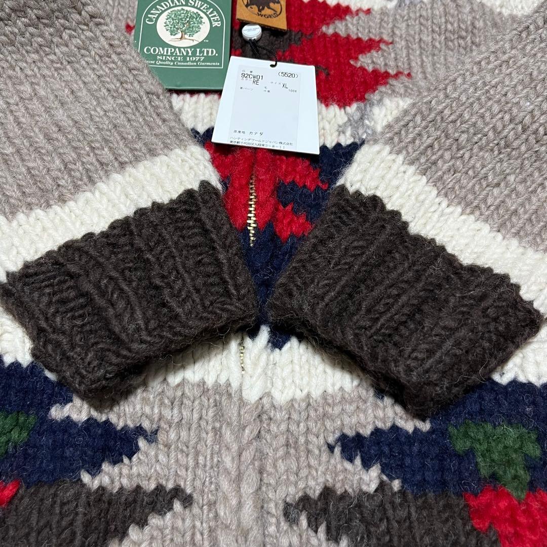 jiro未使用ハンティングワールド×カナディアンセーターカウチンニットXL
