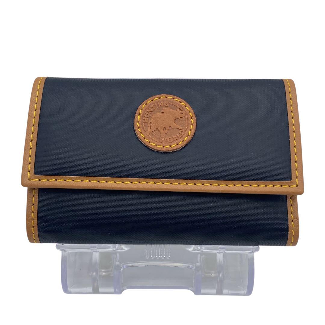 未使用級】 ハンティングワールド キーケース 6連 ブラック レザー