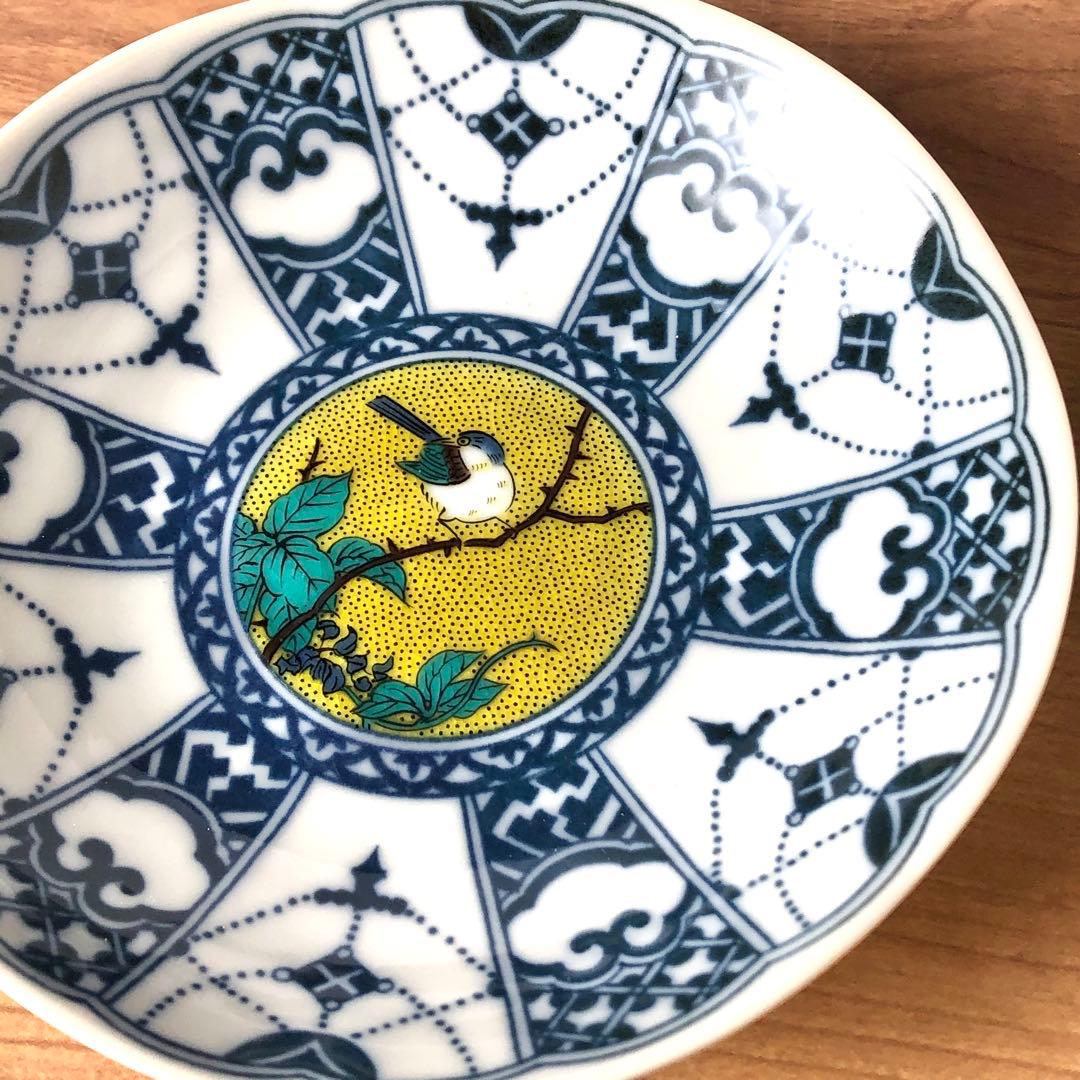九谷焼 新品 染付瓔珞門時代画風 吉田屋 小皿 4号皿 5枚 - メルカリ