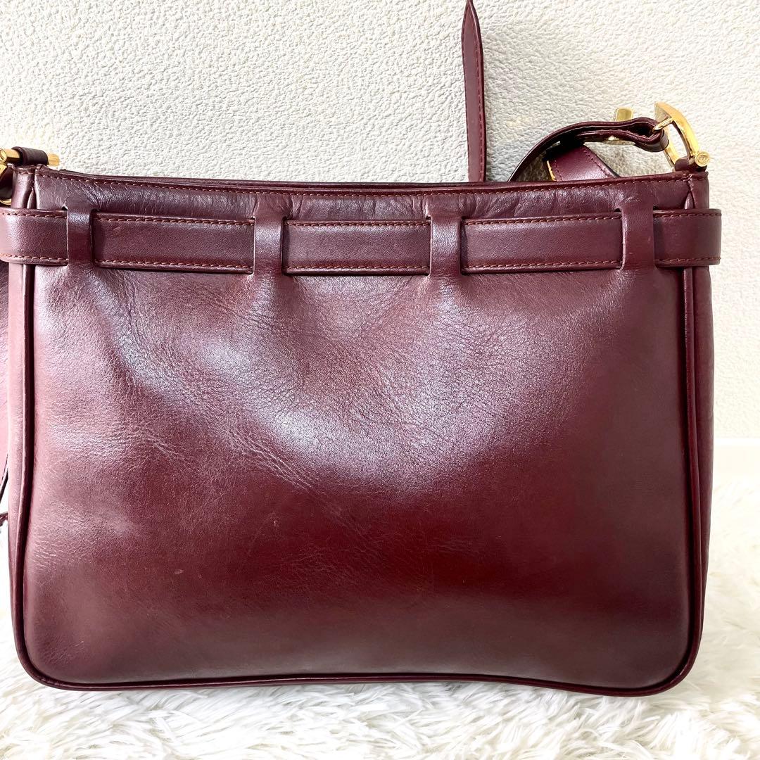 カルティエ　Cartier ショルダーバッグ　マストライン　ボルドー　ゴールド