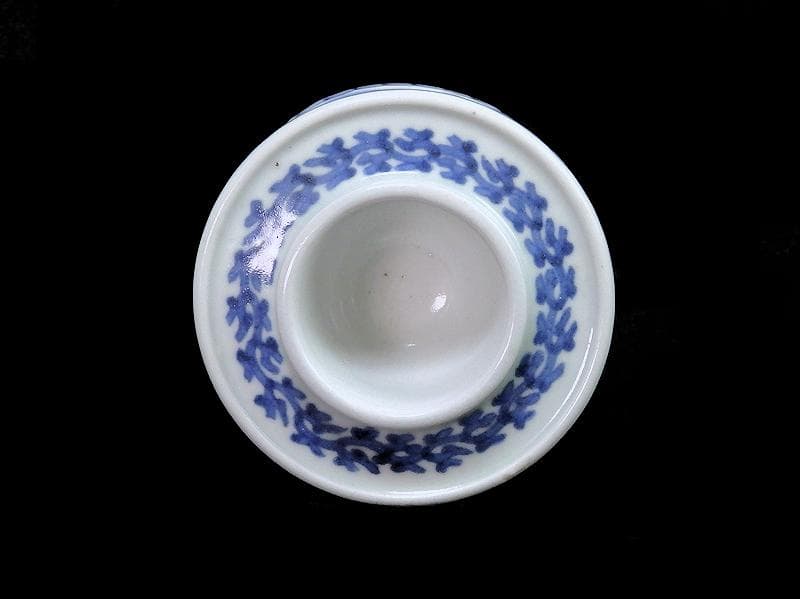 古伊万里　染付　七賢人の図　大振盃台　D351AS-fbhc