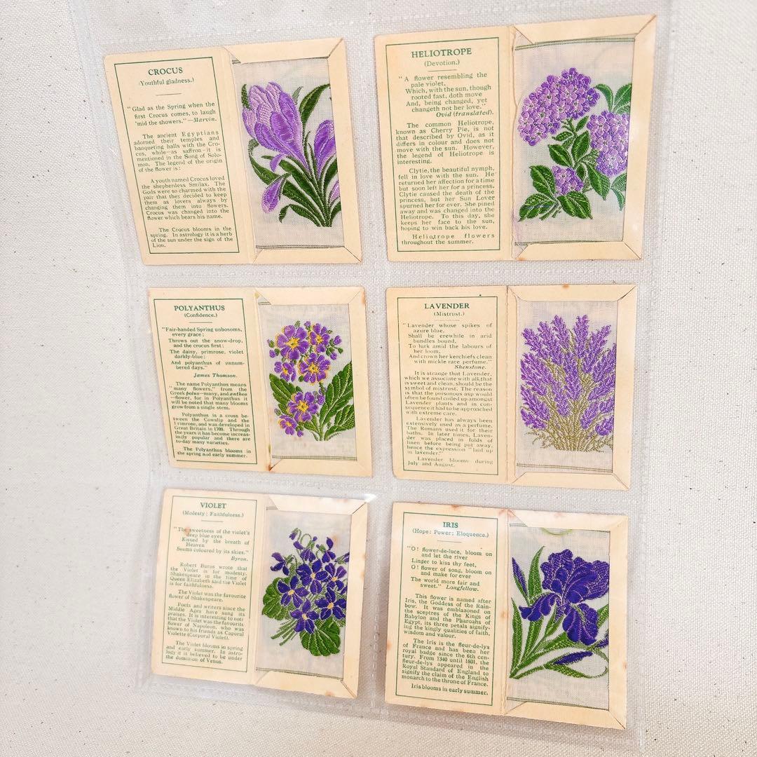 【Aセット】花の刺繍　シガレットカード　Sサイズ 48枚セット すずらん